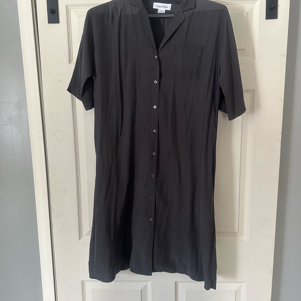 Calvin Klein Charcoal Midi Dress